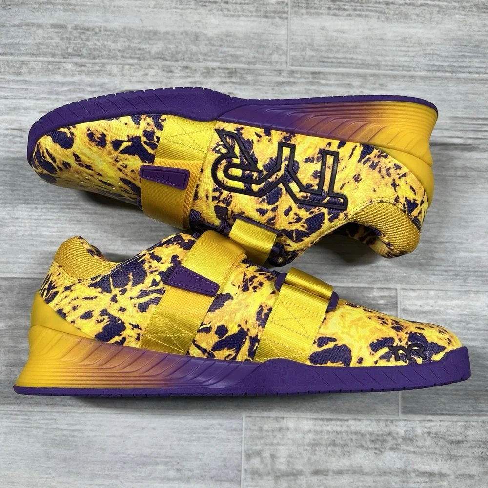 TYR L-1 Lifter Men 10/Women‎ 11.5 Training Powerlifting Shoes Yellow Purple NWOB